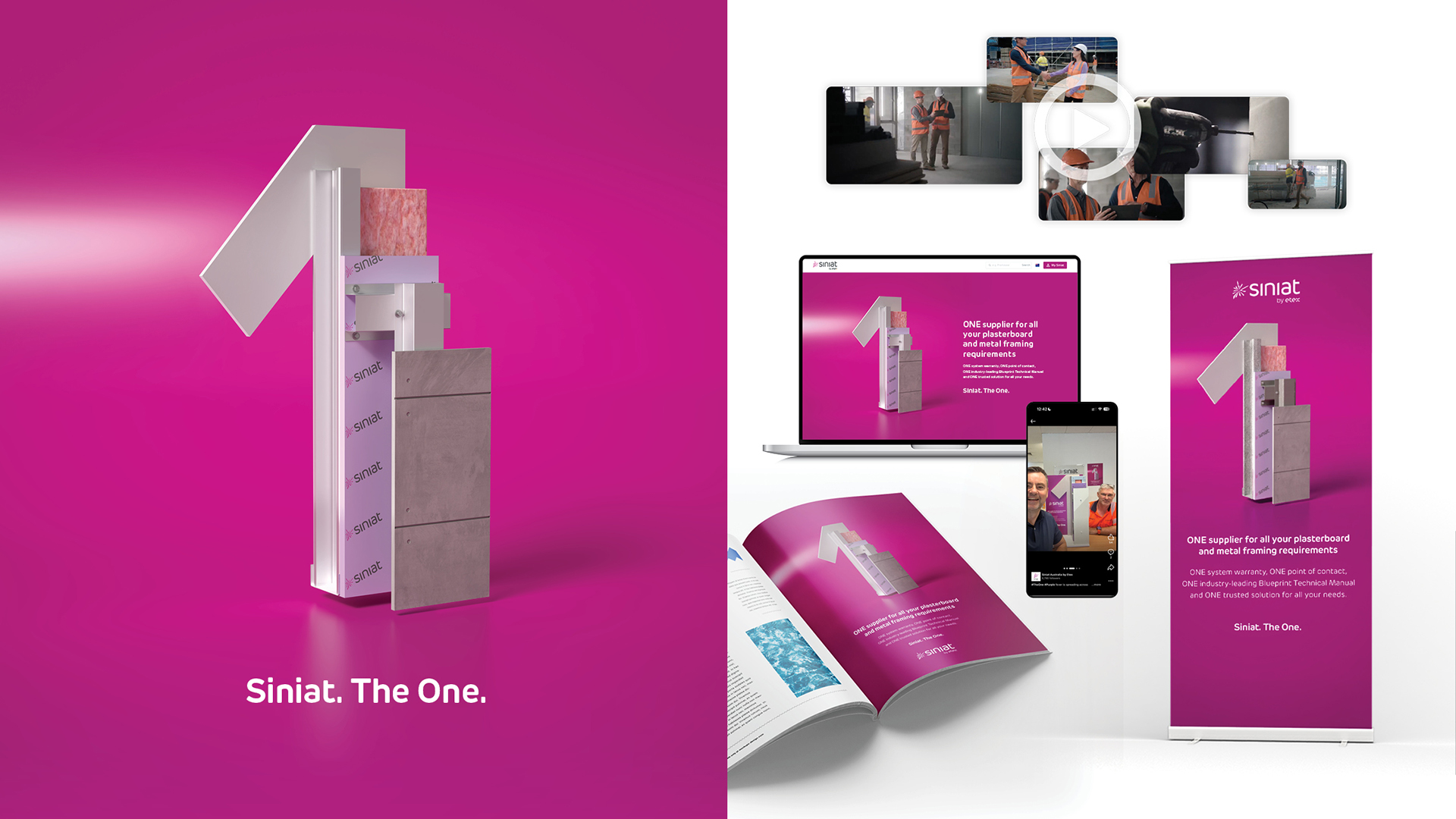 The One campaign collateral for Siniat